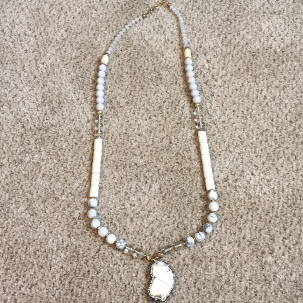 White Stone Necklace